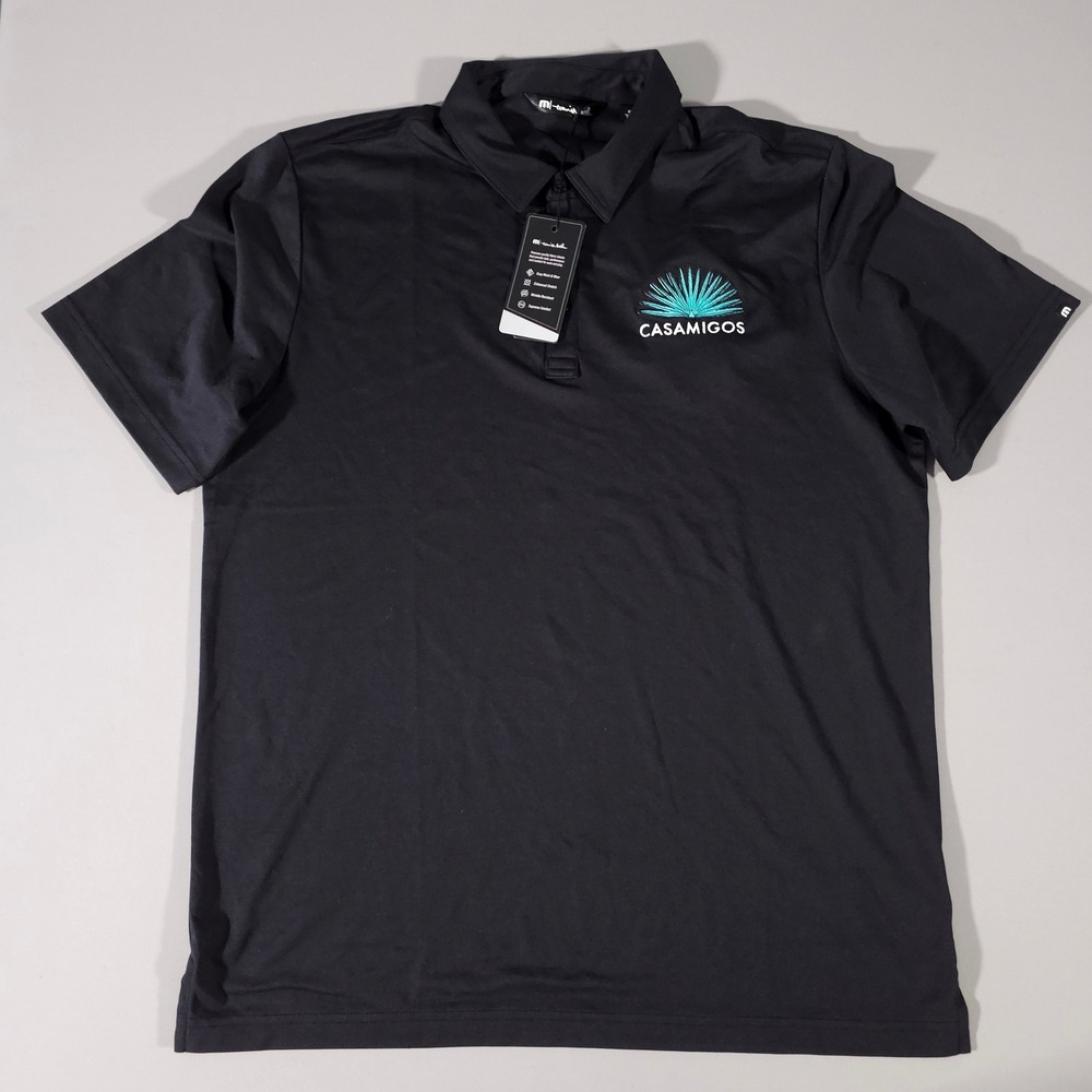 TravisMathew Polo Shirt Mens XL Black Casamigos Tequila Oceanside Solid TM1MU411